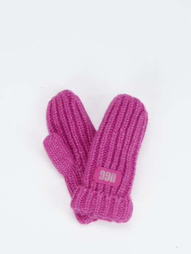 UGG – Fäustlinge aus Textil in Pinkfuchsia
