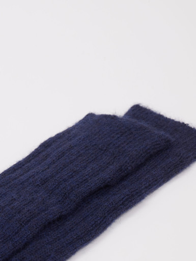 Burlington – Kniestrümpfe aus Wolle in Marineblau