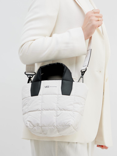 VeeCollective Berlin – Mini Tote Bag aus Nylon Offwhite