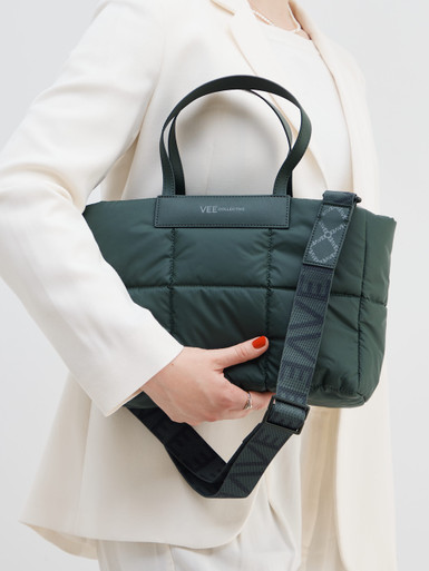 VeeCollective Berlin – Shopper aus Nylon in Dunkelgrün