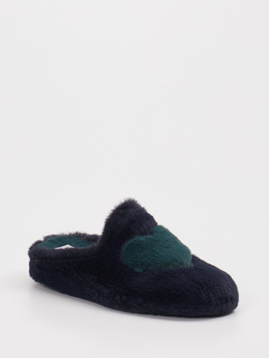 Thies – Pantoffeln aus Textil in Dunkelblau