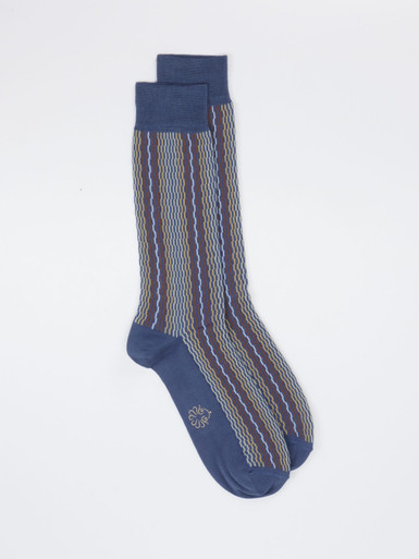 Alto Milano – Feinstricksocken aus Textil mit Streifen