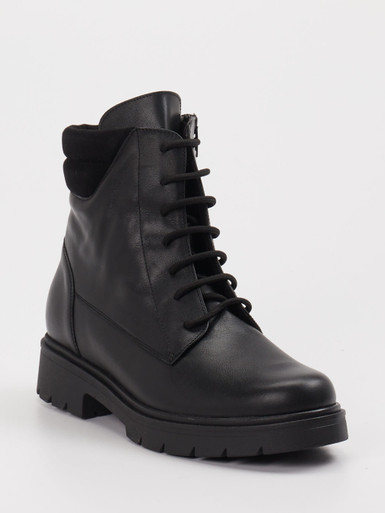 Piesanto – Schnürboots aus Leder schwarz