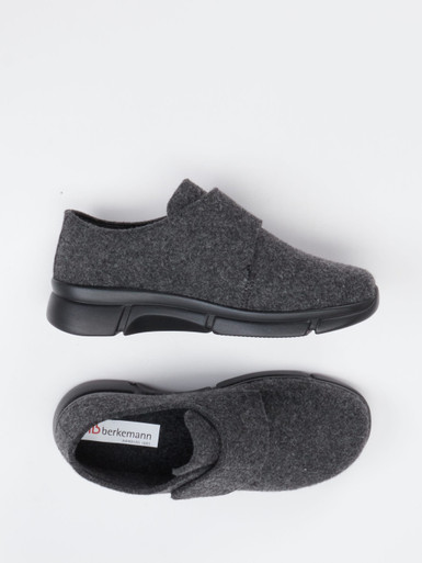 Berkemann – Klett-Hausschuh aus Filz in Grau