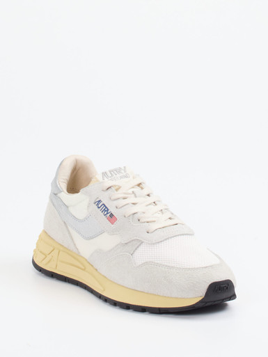 Autry – Sneaker aus Leder-Mesh-Mix in Beige