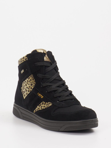 Primigi – High-Top-Sneaker aus Veloursleder schwarz