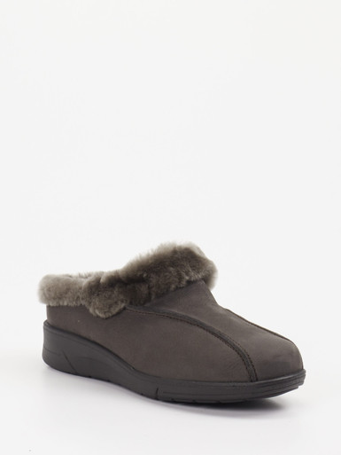 Sabalin – Pantoffeln aus Leder mit Kunstfellfutter