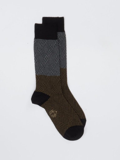 Alto Milano – Crew-Socken aus Baumwolle in Anthrazit