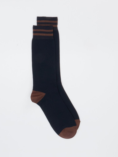 Alto Milano – Crew-Socken aus Baumwolle Dunkelblau