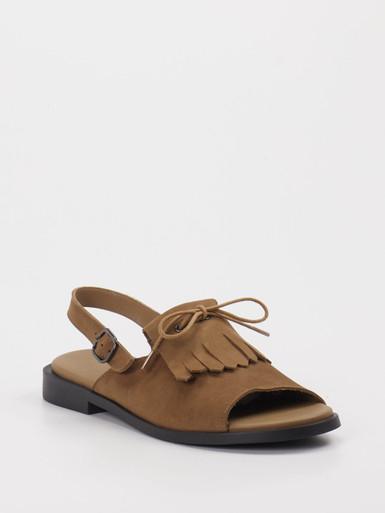 Arche – Slingback-Sandalen aus Leder Cognacbraun