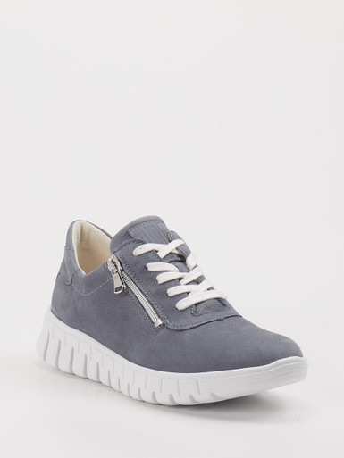 Waldläufer – Sneaker aus Leder in Taubenblau