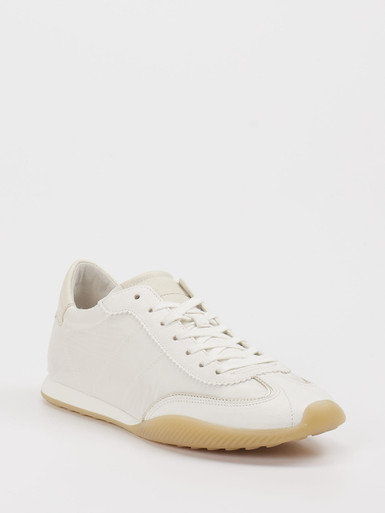 Gabor – Sneaker aus Velours und Textil in Offwhite