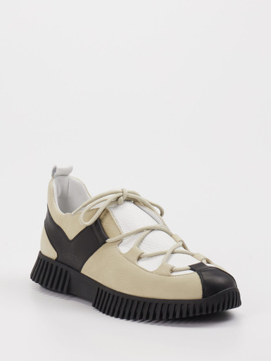 Arche – Sneaker aus Leder in Beige mit Gummisohle