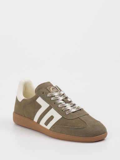 Back 70 – Retro-Sneaker aus Veloursleder olivgrün