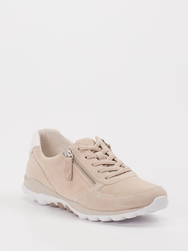 Gabor Comfort – Sneaker aus Veloursleder beige
