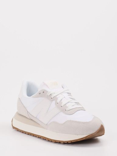 New Balance – Sneaker aus Veloursleder/Textil Weiß