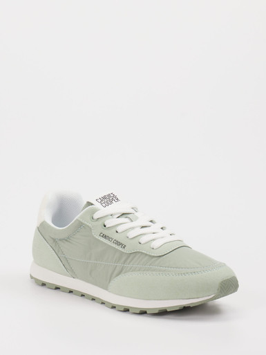 Candice Cooper – Sneaker aus Velours und Textil grün