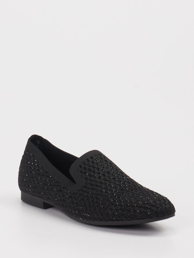Gabor – Loafer aus Textil mit Glitzerdetails
