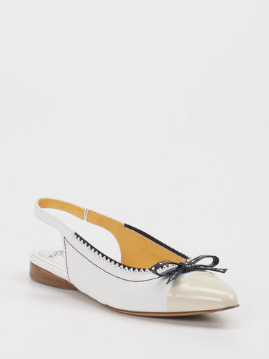 Truman's – Slingback-Ballerinas aus Lammleder Weiß