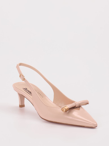 Roberto Festa – Slingback-Pumps aus Hochglanzleder Rosé