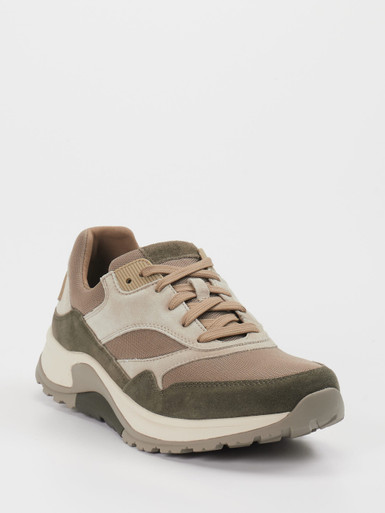 rollingsoft – Sneaker aus Velour/Textil in Sandbeige