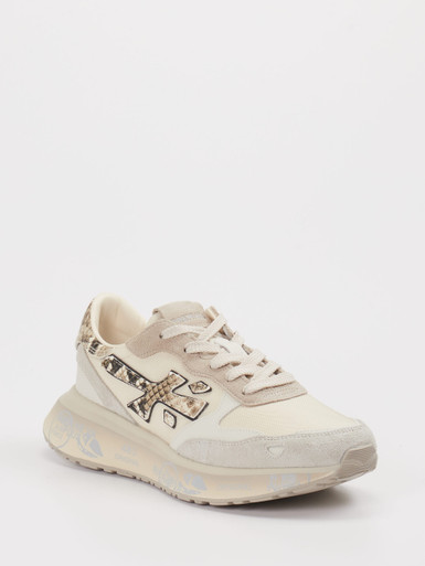Premiata – Sneaker aus Veloursleder und Textil Beige