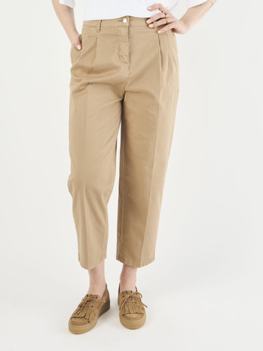 Blui – Chinohose aus Baumwolle in Beigebraun