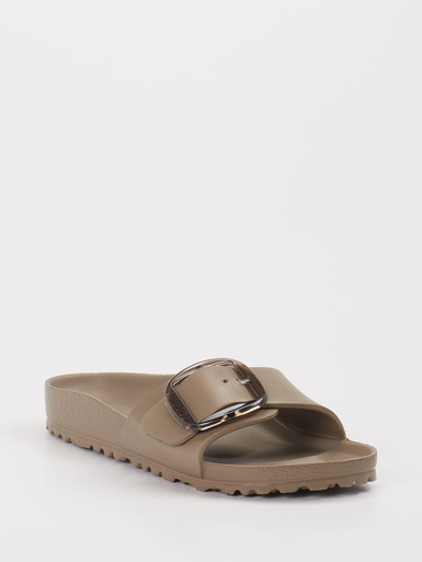 Birkenstock – Badepantolette aus Synthetik in Schlammbeige