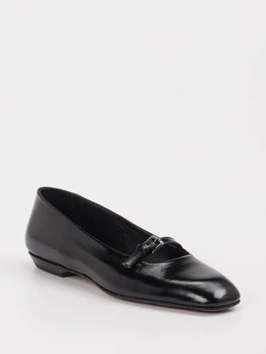 Pantanetti – Mary-Jane-Ballerinas aus Lackleder Schwarz