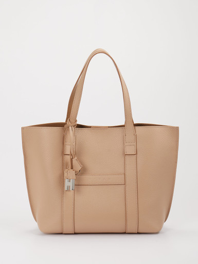 Hogan – Shopper aus Stierleder in Beigebraun