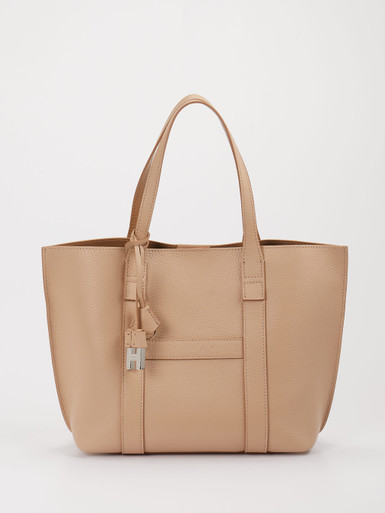 Hogan – Shopper aus Stierleder in Beigebraun