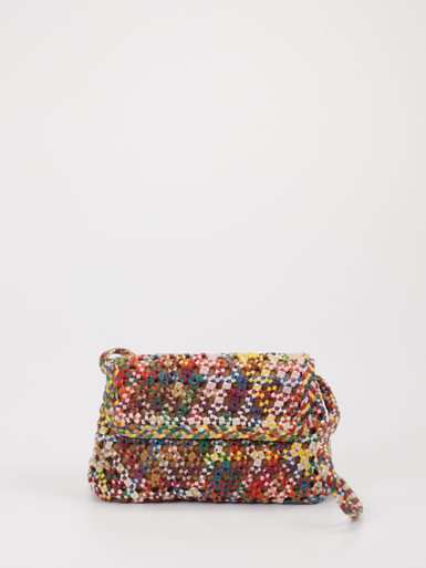 Allan K – Schultertasche aus Flechtleder Multicolor