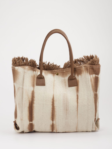 Marlon Firenze – Shopper aus Textil mit Fransenabschluss