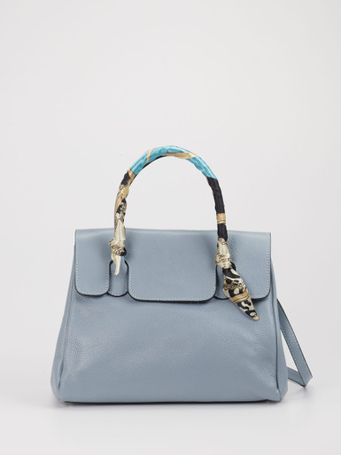 Marlon Firenze – Handtasche aus Leder taubenblau