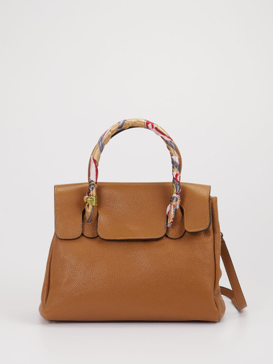 Marlon Firenze – Handtasche aus Leder Cognacbraun