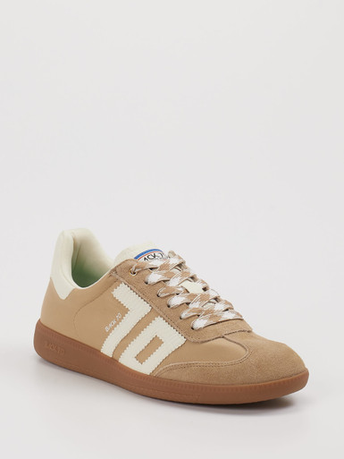 Back 70 – Retro-Sneaker aus Veloursleder Beige