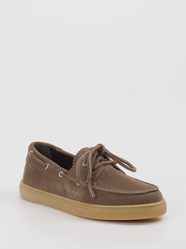 Marc O'Polo – Bootsschuh aus Veloursleder taupe