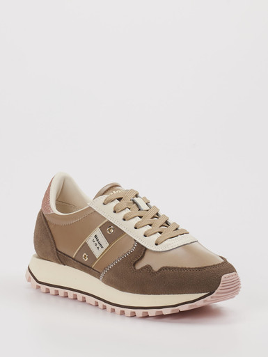 Blauer – Sneaker aus Velours/Leder in Braun