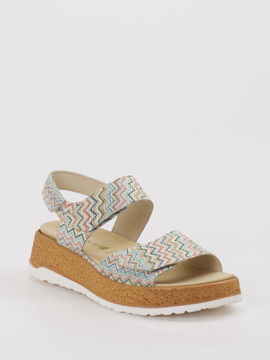 Waldläufer – Keilsandale aus Leder Multi