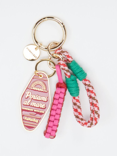 Viamailbag – Schlüsselanhänger aus Textil Pink