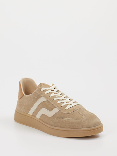 Gant – Sneaker aus Veloursleder Beige