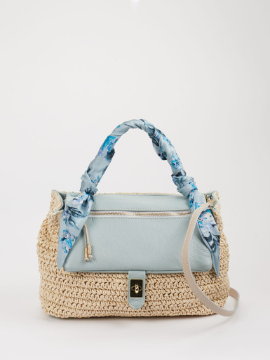 Viamailbag – Satchel Bag aus Bastoptik Blau