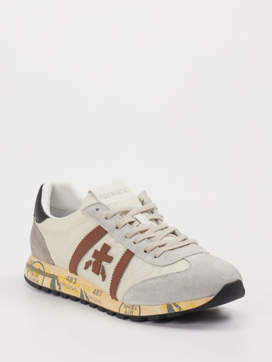 Premiata – Sneaker aus Leder Textil beige