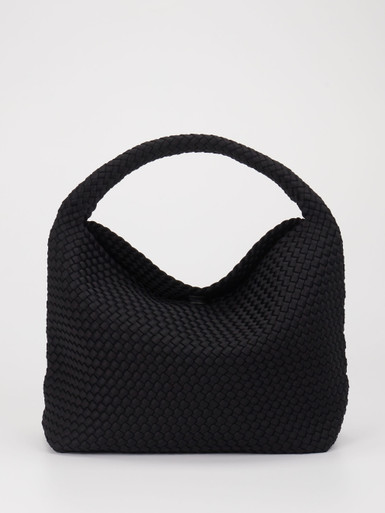 Marrea – Shopper aus Textil Schwarz Flechtoptik