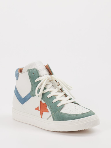 Bisgaard – High-Top Sneaker aus Kalbleder weiß