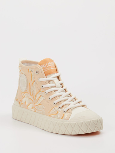 Palladium – High-Top Sneaker aus Baumwolle Beige