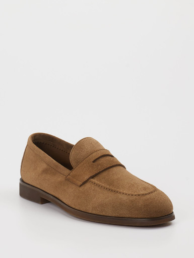 Henderson – Penny Loafer aus Veloursleder braun