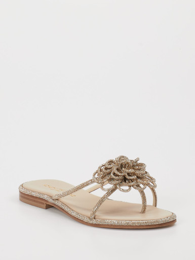 Konstantin Starke – Pantolette aus Leder gold