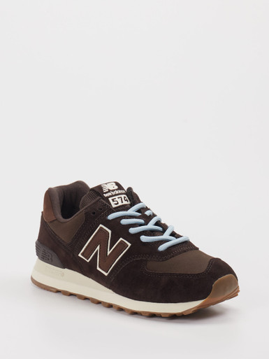 New Balance – Sneaker aus Veloursleder dunkelbraun