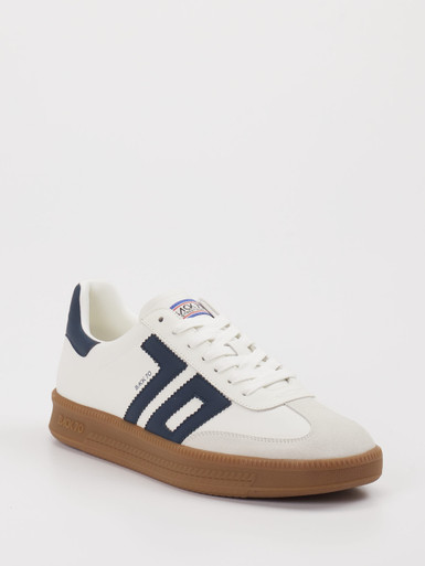 Back 70 – Sneaker aus Kalbleder weiß Navy